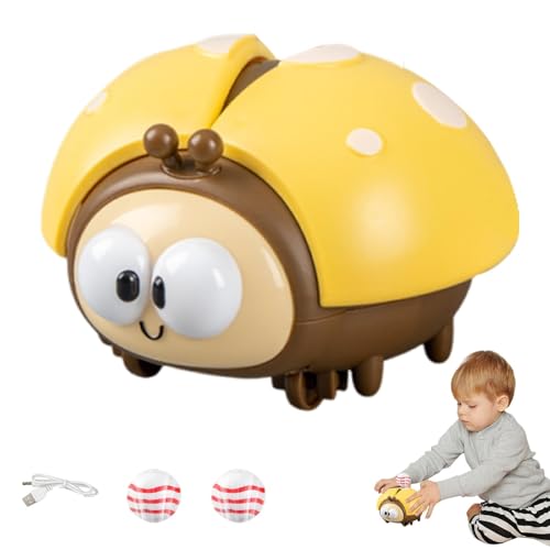 Rrlihjgu Elektronisches Spielzeug für Tiere, elektronisches Spielzeug für Kinder, Spielzeug-Ball, Cartoon-Marienkäfer, lustiges Blasspiel, Lernspielzeug von Rrlihjgu