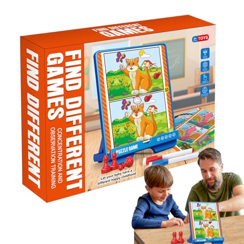 Rrlihjgu Fehlersuche-Spiele, Herausforderungsspiel Unterschiede Suchen, Interaktives Lernspielzeug Für Hand-Auge-Koordination Zu Hause Unterwegs Vorschule Schule Mädchen Fähigkeiten Entwickeln von Rrlihjgu