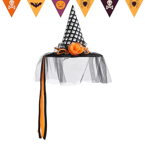 Rrlihjgu Hexenhüte für Damen, breite Krempe für Halloween, Zubehör für Partys und Cosplay-Events im Innen- und Außenbereich und Garten Rrlihjgu Hexenhüte für Damen, breite Krempe für Halloween, Zubehör für Partys und Cosplay-Events im Innen- und Außenbereich und Garten von Rrlihjgu
