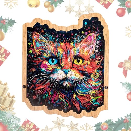 Rrlihjgu Holzpuzzle für Katzen, Holzpuzzle für Erwachsene, Brettspiel mit Katzenpuzzle für Kinder, Interaktionsspiel zwischen Eltern und Kindern Rrlihjgu Holzpuzzle für Katzen, Holzpuzzle für Erwachsene, Brettspiel mit Katzenpuzzle für Kinder, Interaktionsspiel zwischen Eltern und Kindern von Rrlihjgu