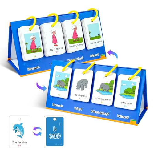Rrlihjgu Kinder Flash -Karten, Phonics Flash Cards | Satzgebäude Interaktives Spielzeug 80X,Englische Aufklärung Flash -Karten mit Bildern und Texten frühe Bildungsunterrichtsvorräte zum Lernen von Rrlihjgu
