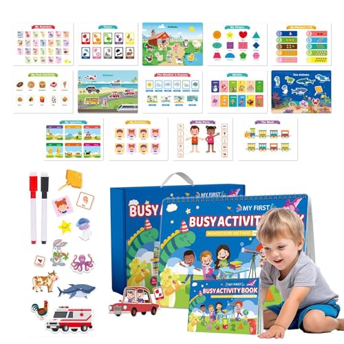 Rrlihjgu Lernspielzeug aus vielbeschäftigten Büchern, Vorschullernaktivitäten, Bücher mit sensorischen Reisespielzeugen, Buch mit sensorischen Aktivitäten Rrlihjgu Lernspielzeug aus vielbeschäftigten Büchern, Vorschullernaktivitäten, Bücher mit sensorischen Reisespielzeugen, Buch mit sensorischen Aktivitäten von Rrlihjgu