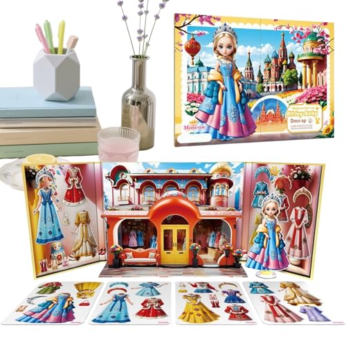 Rrlihjgu Magnetic Dress Up,Magnetische Verkleidungsaufkleber Rollenspiel Set - Puzzlespiel Rollenspiel Geschenk Kinder Mädchen Reise Unterricht Haus Auto Rrlihjgu Magnetic Dress Up,Magnetische Verkleidungsaufkleber Rollenspiel Set - Puzzlespiel Rollenspiel Geschenk Kinder Mädchen Reise Unterricht Haus Auto von Rrlihjgu