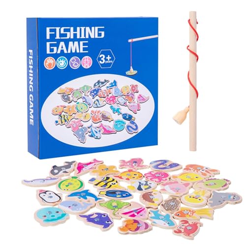 Rrlihjgu Magnetisches Angelspiel aus Holz, magnetisches Angelset, Angelspielzeug aus Holz für Kinder, Klassifizierung von Formen und Farben, Lernspiel für Kleinkinder, Meerestiere Rrlihjgu Magnetisches Angelspiel aus Holz, magnetisches Angelset, Angelspielzeug aus Holz für Kinder, Klassifizierung von Formen und Farben, Lernspiel für Kleinkinder, Meerestiere von Rrlihjgu