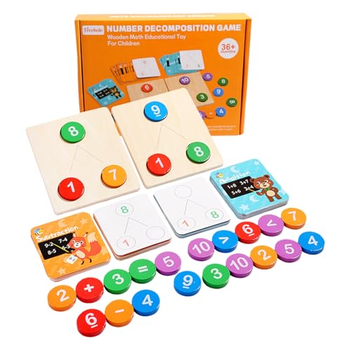 Rrlihjgu Mathespiele Für Den Kindergarten | Addition Und Subtraktion Inklusive Zahlenzählen - Hands-On Zerlegung Lernspielzeug Für Kleinkinder Und Mädchen von Rrlihjgu