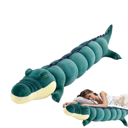 Rrlihjgu Plüschtiere, Krokodilspielzeug, Krokodil-Spielzeugkissen, super weiche Plüschpuppen aus Krokodilplüsch, niedliche Tiere, Krokodil-Plüsch, Kissen von Rrlihjgu