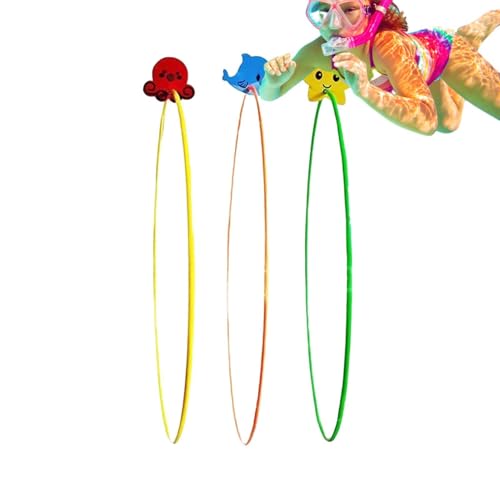 Rrlihjgu Pool -Tauchen durch Ring, Schwimmen durch Ringe Spielzeug,3X Fun Swimming Pool Toys | Hochstabilitätschwimmen durch den Tauchring für Mädchen im Alter von 4 bis 12 Geburtstags Geburtstag von Rrlihjgu