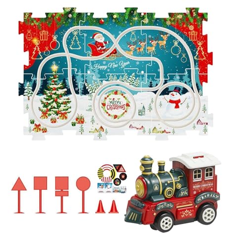 Rrlihjgu Puzzle Track Car Playset, Autospiel für Kinder, Puzzle Racer | Weihnachtsfußbodenpuzzle mit Zug, Rail Car Adventure Toys, Lernspielzeug für Kinder Rrlihjgu Puzzle Track Car Playset, Autospiel für Kinder, Puzzle Racer | Weihnachtsfußbodenpuzzle mit Zug, Rail Car Adventure Toys, Lernspielzeug für Kinder von Rrlihjgu