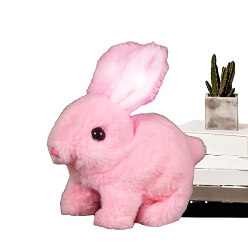 Rrlihjgu Realistisches Kaninchen, Spielzeug für Kinder, Plüschtiere, Kaninchenpuppe, interaktives Plüschtier mit Geburtstag von Mädchen für und Ostern von Rrlihjgu