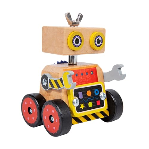 Rrlihjgu Roboter-Bausatz für Kinder, Roboter-Bausatz, Bauspielzeug aus Holz, kreatives Spielzeug aus Holz, Robotergebäude, Spielzeug aus Holz von Rrlihjgu