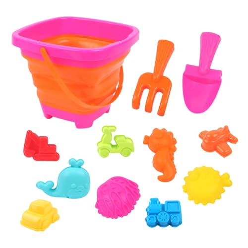 Rrlihjgu Sand Eimer Für Kinder,Sandspielzeug Mit Schaufeln Und Eimern Für Kinder - 13-teiliges Zusammenklappbares -Bauset Für Outdoor Aktivitäten, Spielzeug Für Draußen Mit Familienfreundlichem Rrlihjgu Sand Eimer Für Kinder,Sandspielzeug Mit Schaufeln Und Eimern Für Kinder - 13-teiliges Zusammenklappbares -Bauset Für Outdoor Aktivitäten, Spielzeug Für Draußen Mit Familienfreundlichem von Rrlihjgu