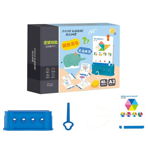Rrlihjgu Spielzeugschlüssel für Kinder von 3 bis 6 Jahren, Spielzeugschlüssel für Kinder von 3 bis 6 Jahren, Spielzeug mit logischen Schlüsseln für Kinder, lustig und lehrreich, Lernhilfen von Rrlihjgu