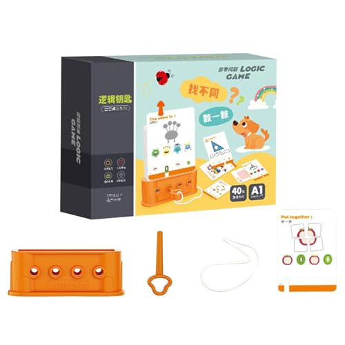 Rrlihjgu Spielzeugschlüssel für Kinder von 3 bis 6 Jahren, Spielzeugschlüssel für Kinder von 3 bis 6 Jahren, Spielzeug mit logischen Schlüsseln für Kinder, lustig und pädagogisch - Lernhilfen von Rrlihjgu