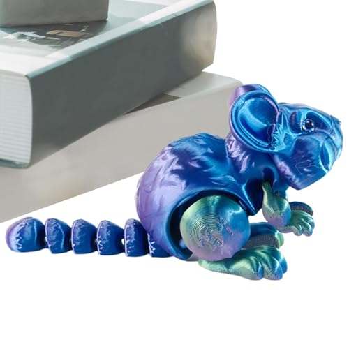 Rrlihjgu Unruhige Tiere, dreidimensionaler Druck, bewegliche Tiere, sensorische Figur mit beweglichem Hamster, bedruckt, Schreibtisch-Dekoration für Kinder von Rrlihjgu