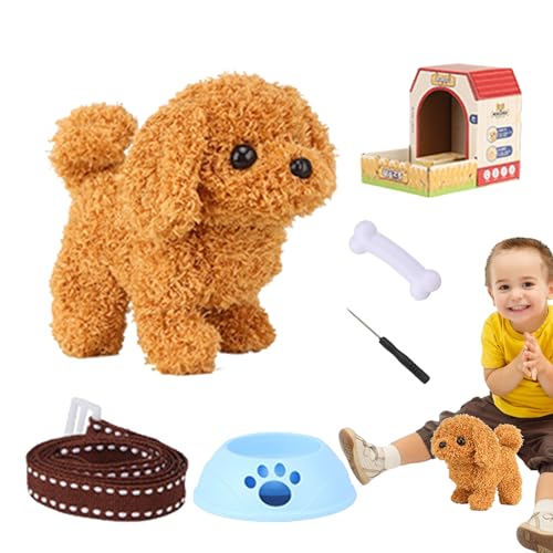 Rrlihjgu Wanderpuppenspielzeug für, elektrischer Hund,Realistisches Barking Plüsch -Haustier - Elektronische interaktive Gehen Bellen Barking Schwanz wedeln Tiere Hund mit Seil für Kinder, Rrlihjgu Wanderpuppenspielzeug für, elektrischer Hund,Realistisches Barking Plüsch -Haustier - Elektronische interaktive Gehen Bellen Barking Schwanz wedeln Tiere Hund mit Seil für Kinder, von Rrlihjgu