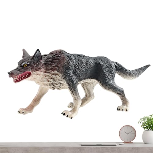 Rrlihjgu Wolfs-Tischdekoration, Wolfspielzeug, realistisches Tierspielzeug für Kinder, exquisite dekorative Skulpturen, schwarze Figuren für Sammler, Enthusiasten Rrlihjgu Wolfs-Tischdekoration, Wolfspielzeug, realistisches Tierspielzeug für Kinder, exquisite dekorative Skulpturen, schwarze Figuren für Sammler, Enthusiasten von Rrlihjgu