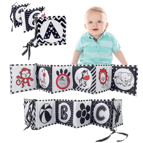 Rseuphiee Baby Spiegel Spielzeug, Baby Spiegel Spielzeug mit Knisterbuch, Schwarz Weiß Doppelseitig Baby Stoffbuch, Faltbares Bauchlage Spielzeug für 0-3 Mois Neugeborenes Kleinkinder Baby. Rseuphiee Baby Spiegel Spielzeug, Baby Spiegel Spielzeug mit Knisterbuch, Schwarz Weiß Doppelseitig Baby Stoffbuch, Faltbares Bauchlage Spielzeug für 0-3 Mois Neugeborenes Kleinkinder Baby. von Rseuphiee