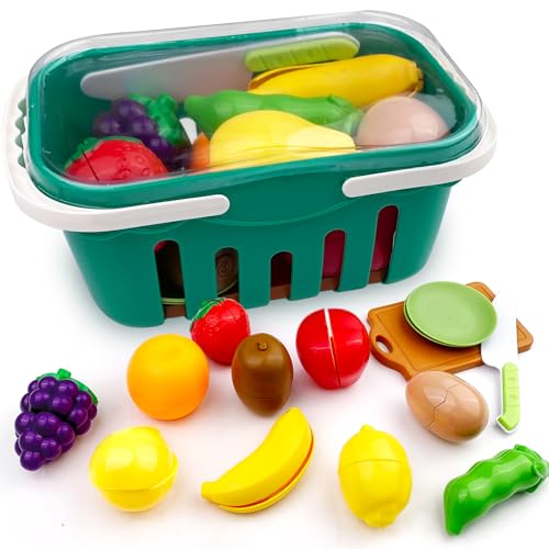 Rseuphiee Kinderküche Spielküche Zubehör, Schneiden Spielen Obst Lebensmitte, gefälschte Lebensmittel, Küche Playset mit Klett-Verbindung, für Kinder I Lernspielzeug Rollenspiele Geschenk Rseuphiee Kinderküche Spielküche Zubehör, Schneiden Spielen Obst Lebensmitte, gefälschte Lebensmittel, Küche Playset mit Klett-Verbindung, für Kinder I Lernspielzeug Rollenspiele Geschenk von Rseuphiee