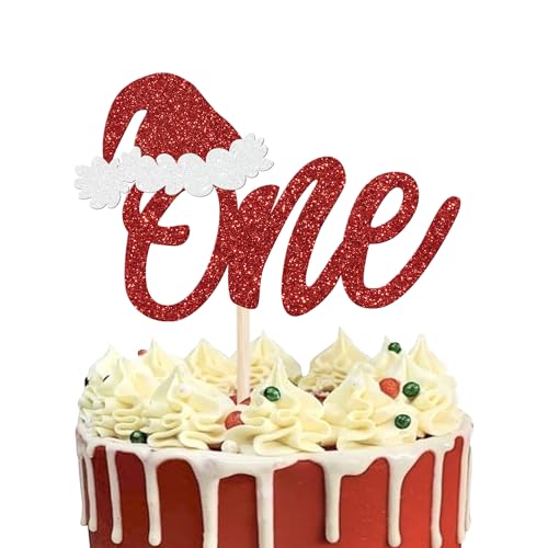 Rsstarxi 1 Packung Weihnachten One Cake Topper Glitzer Weihnachten Santa Hut Erster Geburtstag Kuchen Pick Dekorationen für Winter Weihnachten Baby Shower 1. Geburtstag Party Kuchen Dekorationen Rot Rsstarxi 1 Packung Weihnachten One Cake Topper Glitzer Weihnachten Santa Hut Erster Geburtstag Kuchen Pick Dekorationen für Winter Weihnachten Baby Shower 1. Geburtstag Party Kuchen Dekorationen Rot von Rsstarxi
