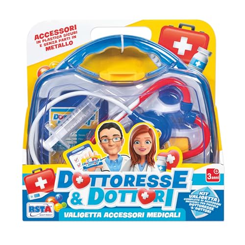 RS Toys Koffer für Ärzte und Ärzte mit medizinischem Zubehör aus sicherem Kunststoff – Medizinisches Spiel für Kinder ab 3 Jahren – ohne Metallteile RS Toys Koffer für Ärzte und Ärzte mit medizinischem Zubehör aus sicherem Kunststoff – Medizinisches Spiel für Kinder ab 3 Jahren – ohne Metallteile von Rstoys - Ronchi Supe