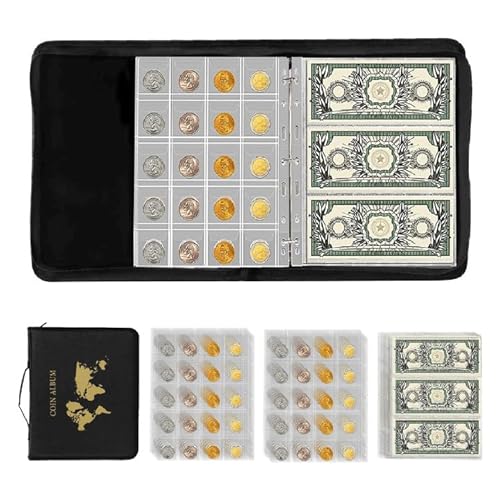Ruaizel Münzsammelalbum, Münzbuch mit 240 Taschen, Münzsammlung für Rechnung, Pennies, Quarter, Stempel Ruaizel Münzsammelalbum, Münzbuch mit 240 Taschen, Münzsammlung für Rechnung, Pennies, Quarter, Stempel von Ruaizel
