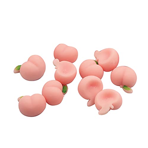 10 Stück Silikon-Mini-Pfirsich-Spielzeug, niedlicher Stress-Quetsch-Ball, Stress-Quetschball von Ruarby