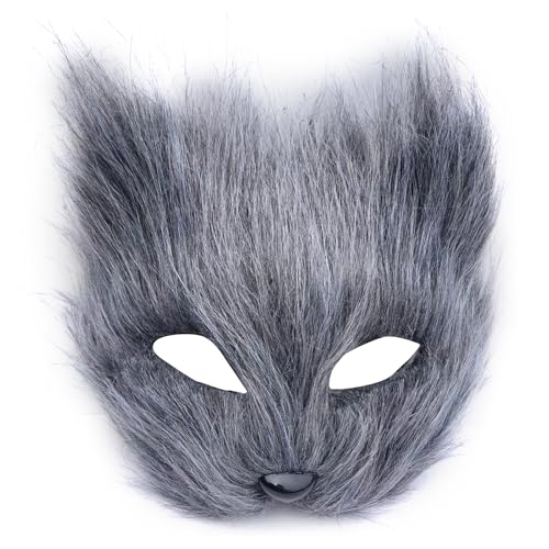 Cosplay Katzengesicht Halloween Tier Cosplay Gesicht Maskeraden Gesicht für Kinder Erwachsene Maskeraden Party von Ruarby
