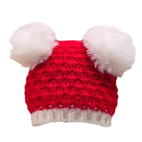 Ruarby Baby Bonnet Caps Little Girl Boy Hat Christmas Hat With Pompoms Winter Caps Photography Props For Toddler Newborns von Ruarby