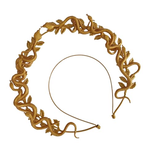 Ruarby Bezauberndes Schlangen-Stirnband, Haarschmuck, elegantes Schlangenhaarband, Verzierung für Rollenspiele und festliche Anlässe, Fantasie-Kostüm-Zubehör Ruarby Bezauberndes Schlangen-Stirnband, Haarschmuck, elegantes Schlangenhaarband, Verzierung für Rollenspiele und festliche Anlässe, Fantasie-Kostüm-Zubehör von Ruarby