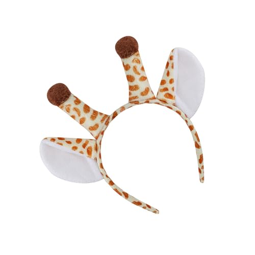 Ruarby Giraffen-Haarband, Halloween-Haarband, Plüsch, Giraffe, Ohr, Haarreifen, Kostüme, Zubehör, Tier-Kopfbedeckung, Make-up-Dekoration, Verkleidungszubehör Ruarby Giraffen-Haarband, Halloween-Haarband, Plüsch, Giraffe, Ohr, Haarreifen, Kostüme, Zubehör, Tier-Kopfbedeckung, Make-up-Dekoration, Verkleidungszubehör von Ruarby