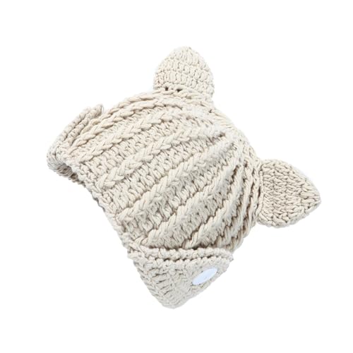 Ruarby Häkelmütze mit Totenkopf-Hut für Halloween-Aktivitäten, gehäkelt, mit Ohren, Pullover, Cosplay, Kätzchen, Totenkopfmütze, 2000er-Jahre, warme Strickmütze für Männer und Frauen Ruarby Häkelmütze mit Totenkopf-Hut für Halloween-Aktivitäten, gehäkelt, mit Ohren, Pullover, Cosplay, Kätzchen, Totenkopfmütze, 2000er-Jahre, warme Strickmütze für Männer und Frauen von Ruarby