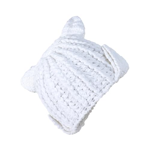 Ruarby Häkelmütze mit Totenkopf-Hut für Halloween-Aktivitäten, gehäkelt, mit Ohren, Pullover, Cosplay, Kätzchen, Totenkopfmütze, 2000er-Jahre, warme Strickmütze für Männer und Frauen Ruarby Häkelmütze mit Totenkopf-Hut für Halloween-Aktivitäten, gehäkelt, mit Ohren, Pullover, Cosplay, Kätzchen, Totenkopfmütze, 2000er-Jahre, warme Strickmütze für Männer und Frauen von Ruarby