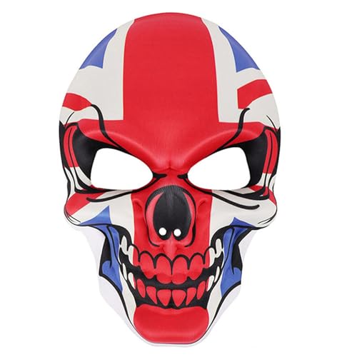 Ruarby Halloween Schädel Schädel Cosplay Vollgesicht für Frauen Mann Maskerade Patriotisches Skelett Ruarby Halloween Schädel Schädel Cosplay Vollgesicht für Frauen Mann Maskerade Patriotisches Skelett von Ruarby