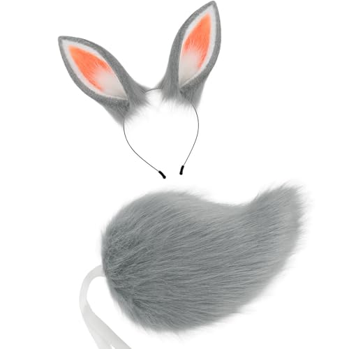 Ruarby Hasen-Kostüm-Set, Halloween-Tierzubehör für Kinder, Mädchen, Cosplay, Geburtstag, Weihnachten, Halloween, Rollenspiele Ruarby Hasen-Kostüm-Set, Halloween-Tierzubehör für Kinder, Mädchen, Cosplay, Geburtstag, Weihnachten, Halloween, Rollenspiele von Ruarby