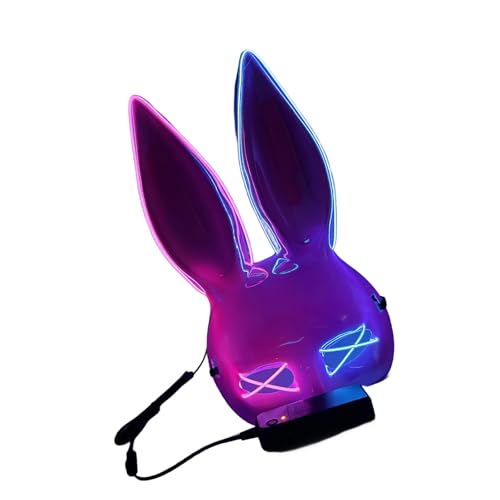 Ruarby Leuchtende Hasengesicht, Halloween, LED-beleuchtetes Gesicht, Kaninchen, halbes Gesicht, Kostüm für Damen, Karneval Ruarby Leuchtende Hasengesicht, Halloween, LED-beleuchtetes Gesicht, Kaninchen, halbes Gesicht, Kostüm für Damen, Karneval von Ruarby