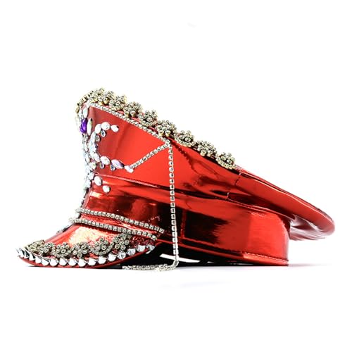 Ruarby Marienhut mit Pailletten und Strasssteinen, verzierter Hut, trendiges Festival-Accessoire, Unisex, Party-Accessoire, auffällig Ruarby Marienhut mit Pailletten und Strasssteinen, verzierter Hut, trendiges Festival-Accessoire, Unisex, Party-Accessoire, auffällig von Ruarby