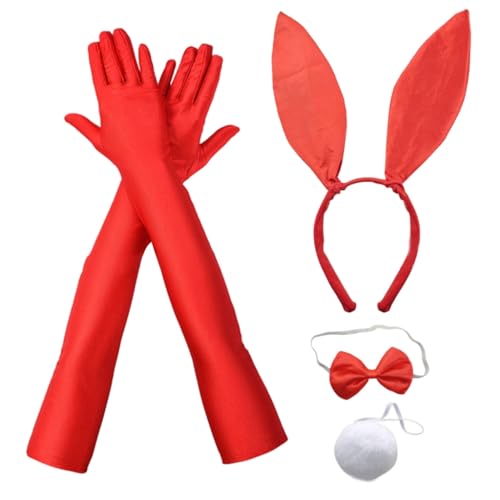 Ruarby Ohren Stirnband Cosplay Kostüm Hairhoop Krawatte Arm Handschuhe Party Kopfschmuck Maskeraden Kopfschmuck Animes Outfit Ruarby Ohren Stirnband Cosplay Kostüm Hairhoop Krawatte Arm Handschuhe Party Kopfschmuck Maskeraden Kopfschmuck Animes Outfit von Ruarby