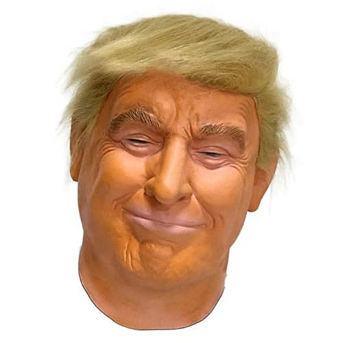 Ruarby Präsidentschaftskopfbedeckung, Halloween, Promi-Cosplay, Kopfbedeckung, Vollkopf-Gesichtsbedeckung, Halloween-Kostüm, Zubehör für Erwachsene, Karneval von Ruarby