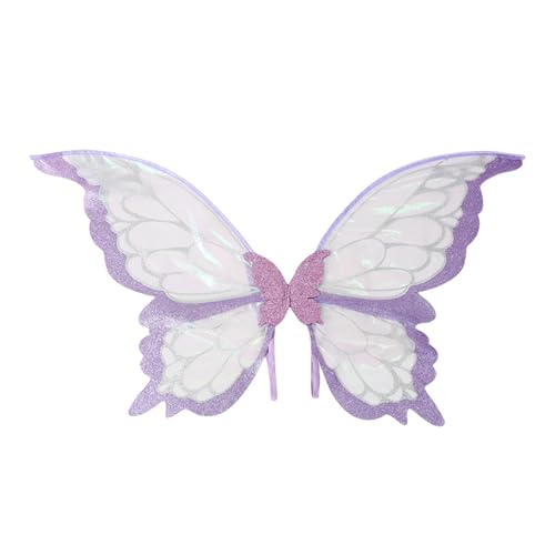 Ruarby Schmetterlingsflügel für Mädchen, Halloween, Feen, Flügel-Kostüm für Damen, Mädchen, Kinder, Geburtstag, Weihnachten, Cosplay, Maskerade, Schmetterlings-Kostüm von Ruarby