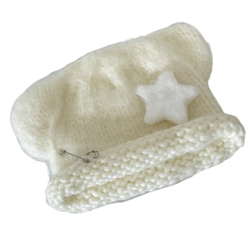 Ruarby Totenkopf-Hut für Halloween, Cosplay, gehäkelter Hut mit Nadel und Stern, Pullover, Cosplay, Kätzchen, 2000er Jahre, Hüte für Männer und Frauen, Anstecknadel, Damen, Halloween Ruarby Totenkopf-Hut für Halloween, Cosplay, gehäkelter Hut mit Nadel und Stern, Pullover, Cosplay, Kätzchen, 2000er Jahre, Hüte für Männer und Frauen, Anstecknadel, Damen, Halloween von Ruarby