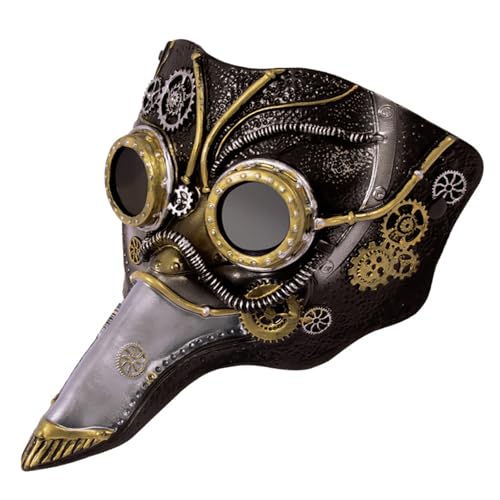 Ruarby Vogelgesichtsabdeckung Halloween Cosplay Vogel langer Schnabel für Cosplay-Partys Schwarz Ruarby Vogelgesichtsabdeckung Halloween Cosplay Vogel langer Schnabel für Cosplay-Partys Schwarz von Ruarby
