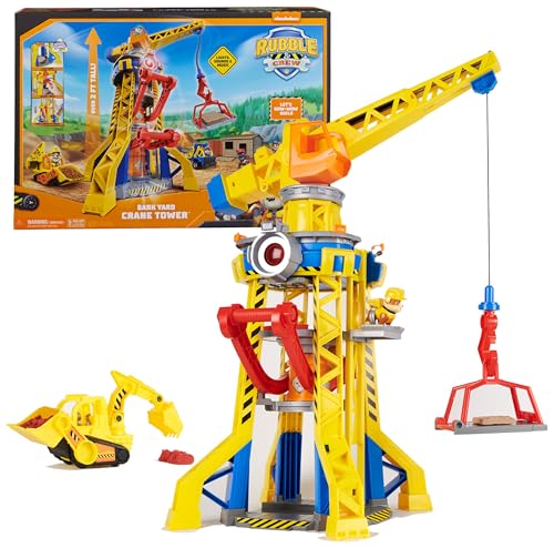 Rubble & Crew, Bark Yard Crane Tower-Spielset mit Rubble-Actionfigur, Spielzeug-Planierraupe und Kinetic Build-It-Spielsand, Kinderspielzeug für Jungen und Mädchen Rubble & Crew, Bark Yard Crane Tower-Spielset mit Rubble-Actionfigur, Spielzeug-Planierraupe und Kinetic Build-It-Spielsand, Kinderspielzeug für Jungen und Mädchen von Rubble & Crew