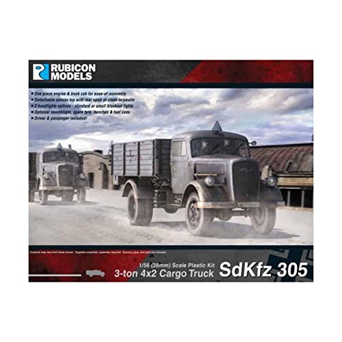 Opel LKW Militär Toy Truck Model für Kinder, 3-6 Jahre, unisex, 11 x 4 x 4 cm, 1 Count, 0 Batterien, Jugendliche, Opel Blitz, Sd.Kfz 305, RubiconModels von Rubicon Models