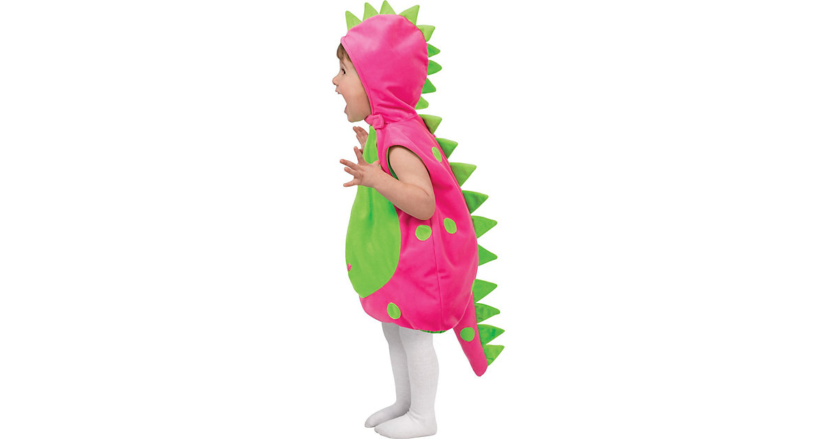 Babykostüm Dot The Dino grün/pink Gr. 68 von Rubie´s