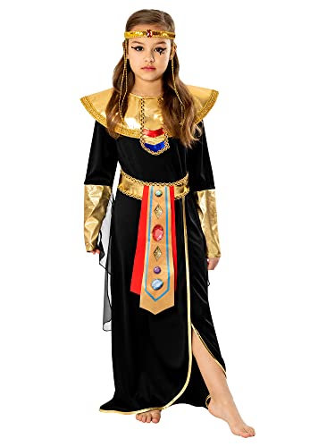 Bristol Novelty 3013453-4 Kostüm Pharao, für Mädchen, schwarz-gold, Alter: 3–4 Jahre von Bristol Novelty