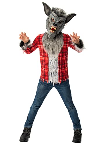 Bristol Novelty 3015507-8000 Werwolf-Kostüm, unisex, grau-rot, Alter: 7–8 Jahre Halloween Bristol Novelty 3015507-8000 Werwolf-Kostüm, unisex, grau-rot, Alter: 7–8 Jahre Halloween von Rubie's