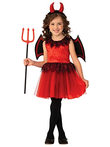 Bristol Novelty 3015583-4000 Kostüm Teufel, für Mädchen, rot, Alter: 3–4 Jahre von Bristol Novelty