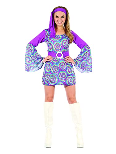 Bristol Novelty AC729 Groovy Psychedelisches Hippie Kleid für Damen, Bunt Bristol Novelty AC729 Groovy Psychedelisches Hippie Kleid für Damen, Bunt von Bristol Novelty
