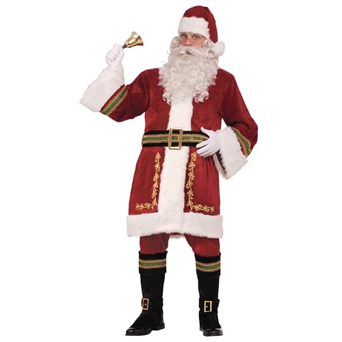 Bristol Novelty AC781 Weihnachtsmann-Kostüm-Set, klassisches Kostüm für Erwachsene, Rot, Einheitsgröße von Rubie's