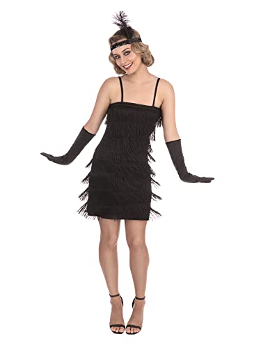 Bristol Novelty AF130L Flapperkleid, schwarz, Größe L, Women, Black Bristol Novelty AF130L Flapperkleid, schwarz, Größe L, Women, Black von Rubie's